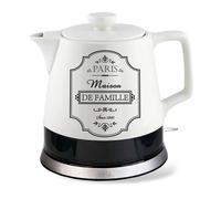 Electric Ceramic Kettle 1L Decorative Plastic Free Paris Maison Auto Shut Off HQ