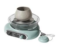 Electric Ceramic Pottery Wheel with Foot Pedal, Mini DIY Clay Tool Kit for Beginners, Adjustable Speed, Detachable Basin for Clay Art Projects