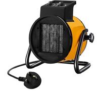 Electric Ceramic PTC Fan Space Heater 3 Settings & Adjustable Thermostat 2KW & 3KW Home office Workshop (2KW Ceramic Heater)