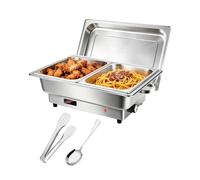 Electric Chafing Dish, 9L Stainless Steel, Half-Size Buffet Server
