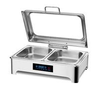Electric Chafing Dish Buffet Set, Electric Buffet Server Food Warmer Stainless Steel, Chafing Dish Buffet Warmer with Smart Touch for Restaurants Catering Parties