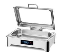 Electric Chafing Dish Buffet Set, Electric Buffet Server Food Warmer Stainless Steel, Chafing Dish Buffet Warmer with Smart Touch for Restaurants Catering Parties
