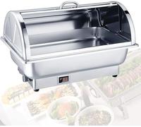Electric Chafing Dish Food Warmers, Stainless Steel Buffet Server with Adjustable Temperature for Parties, Buffets, Banquets