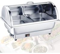 Electric Chafing Dish Food Warmers, Stainless Steel Buffet Server with Adjustable Temperature for Parties, Buffets, Banquets