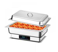 Electric Chafing Dish for Buffet Service, Temperature Control Display Digital Display Panel with Adjustable Temperature Setting, Food Grade Stainless