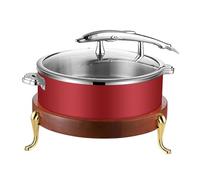 Electric Chafing Dish with Adjustable Temperature, Stainless Steel Buffet Server for Catering and Parties