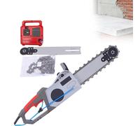 Electric Chain Saw Wall Cutter, 5800W Concrete Cutting Machine with Water Supply, 14" Cutting Depth, 6000 RPM, 3 Diamond Chains for Reinforced Concrete, Granite, Brick, Renovation(35cm,1*Blade)