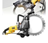 Electric Chainsaw Concrete Ring Saw, Ring Concrete Saw, Brushless Motor, Wet Water Dust Suppression Metal Cutting Machine, Includes Water Line, Pump, Blade, for Stone, Rebar, Brick,Ac8400