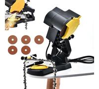 Electric Chainsaw Sharpener, 85W Professional Device with 5 Grinding Discs, Adjustable 35° Angle, Universal for All Chainsaw Chains