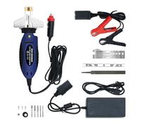 Electric Chainsaw Sharpener,Chainsaw Chain Sharpener12V,DC 55W 25000PRM,With 5 Alloy Sharpening Stones,File,Depth Gauge,Measuring Scale,230V convert 12V Outlet Power Adapter-JOVANT