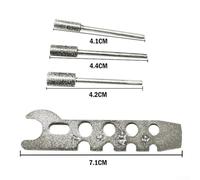 Electric Chainsaw Sharpening Kit with for HSS Grinding Heads for Angle Precision, Compatible with Electric Grinders, Red/Blue Rotary Sharpener Tool Attachment Set(Blue)