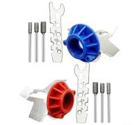 Electric Chainsaw Sharpening Tool Attachment Kit for Electric Grinder with Hardened Steel Grinding Heads for Precise Chain Maintenance (red)