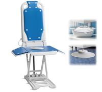 Electric Chair Lift for Elderly, Stand Up Independently from Floor with 300 LBS Capacity, Foldable and Height Adjustable Design, IP68 Waterproof for Bathroom Use