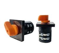 Electric Change Over Switch Manual Transfer HZ5B-20/2 20A 0-4 Position Two Poles Silver Electric Contacts 1Pcs