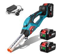 Electric Charcoal Starter Cordless Charcoal Lighter - 60S Rises to 1472℉ Fire Lighter with Air Blower, Battery Heat Gun, Heated Fire Starte, 2 * 3.0Ah Battery, for Grill, BBQ, Wood Burning Fireplaces