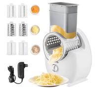 Electric Cheese Grater 50w, Rotary Cheese Grater with 3 Sets of Interchangeable Blades of Different Shapes, Electric Grater for Cheese and Vegetables, for Home Kitchen Use