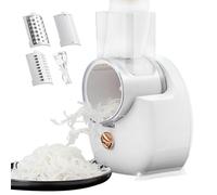 Electric Cheese Grater Automatic Cheese with 3 Attachments USB Vegetable Chopper Cutter Salad Maker for Meat, Fruit, VeggieElectric Grater