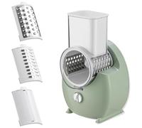Electric Cheese Grater, Automatic Vegetable Slicer with 3 Blades, for Kitchen, Camping, Restaurant Use