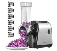 Electric Cheese Grater, Electric Food Grater with 6 Interchangeable Blades - Slicing, Shredding & Zesting | Stainless Steel Blades, Fast, Effortless Meal Prep for Home Cooks