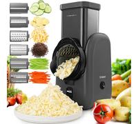 Electric Cheese Grater,Electric Salad Maker,Multi Grater, Fruit Cutter, Automatic Vegetable Chopper Slicer,Food Processor,for Cheese, Cucumber, Carrot,Black