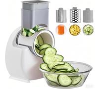 Electric Cheese Grater, Salad Maker Multi Fruit Cutter for Vegetables, 50W Electric Rotary Chopper Slicer with Stainless Steel Cone Blades for Home Kitchen Use