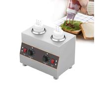 Electric Cheese Sauce Warmer,Hot Fudge Warmer Dispenser,with Squeeze Bottle,86-185℉ Adjustable,2 Heating Methods for Fondue, Desserts, & Events