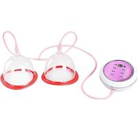 Electric Chest Massager, Vacuum Therapy Machine for Fast Enlargement, Double Cup Pump with Bust Lift Enhancer, Promotes Breast Growth, Flat & Sagging Breasts,D Cup