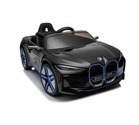 Electric Children's Vehicle Design Like BMW i4 - Licensed - 12V7A Battery, 2 Motors - 2.4 GHz Remote Control, MP3, Leather Seat + EVA (Black)