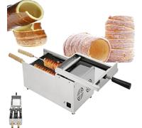 Electric Chimney Cake Oven Machine with 2 Rollers, Adjustable Temperature 50°C-300°C for Perfect Hungarian Pastries, Ideal for Bakeries and Home Use