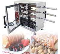 Electric Chimney Cake Oven with Roll Tools, High Power Bread Roll Maker for Home Kitchen and Snack Bars~/