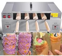 Electric Chimney Cake Roll Oven Maker, Commercial Ice Cream Cone Machine, Digital Display, Baking Tool for Desserts