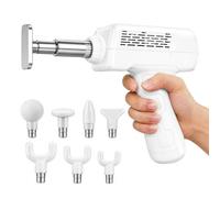 Electric Chiropractic Adjustment Tool, Black Spine Massage Gun with 9 Strength Gears for Body and Joint Treatment (White)