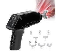 Electric Chiropractic Adjustment Tool, Spine Massage Correction Gun, 9 Gears Strength Pain Relief Therapy Tool for Joint Relief, Body Treatment (Black)