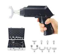 Electric Chiropractic Massager, Spine Chiropractic Adjusting Tool, with 8 Interchangeable Gun Heads, 600N, 900N, 1500N Optional, for Adjusting Chiropractics, Acupuncture Points(Black,600N)