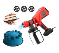 Electric Chocolate Spray Gun, 900W Adjustable Flow with 3 Nozzle Sizes for Chocolate Decoration and Industrial Spraying