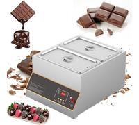 Electric Chocolate Tempering Machine, 12L Capacity, Digital Control Melting Food Warmer with Lid, Air Heating, Anti-Coking, Temperature Range 0-185℉