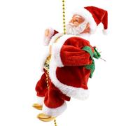 Electric Christmas Decoration - Climbing Santa, Music, Musical Santa Climbing Rope, Resilient Animated Figure, Distinctive Festive Display | Reliable Accent For Window, Roof, Stair, Balcony