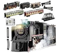 Electric Christmas Train Set Track Christmas Train Sets with Realistic Smoke Sounds Lights