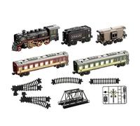 Electric Christmas Train Set Track Christmas Train Sets with Realistic Smoke, Sounds & Lights for Boys Girls Birthday Holidays Toy Set for Toddlers 2-4 Electric Sets