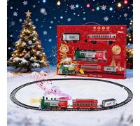 Electric Christmas Train Set - Train Sets with Steam for Under Christmas Tree, Electric Trains Toys Holiday Decoration, Ideas Boys & Girls