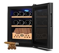 Electric Cigar Cabinet with Cedar Wood Shelves, Intelligent Temperature Control Cooler for Cigar Enthusiasts and Gifts