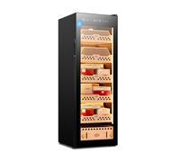 Electric Cigar Humidor 138L with Cooling & Heating Humidity Control Quiet Electric Humidor for 1000 Cigars Cabinet Humidor with Spanish Cedar Wood Drawers for Men