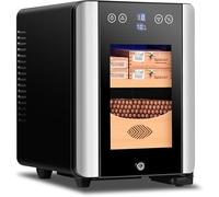 Electric Cigar Humidor 8L Cigar Humidor Cabinet For 100 Count With Cooling Temperature Quiet Control Double-Pane Glass Door & Cedar Wood Shelf & Drawer Gift