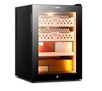 Electric Cigar Humidor Cabinet 50L, 300 Cigar Capacity, Dual-Core Cooling System, Digital Humidity Control, Thermo-Electric Temperature Control