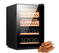 Electric Cigar Humidor Cabinet, 50L Capacity, Intelligent Electronic Cooling, Silent Constant Temperature 11~18°C, Stores 300 Cigars in 4 Layers