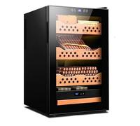 Electric Cigar Humidor Cooler with Removable Cedar Wood Shelf,70L Intelligent Electronic Cigar Cabinet with Humidity Adjustment,Constant Temperature-2cigarbasket+2boxracks