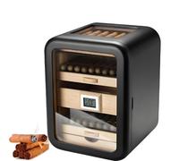 Electric Cigar Humidor Large Capacity with Digital Hygrometer 4 Layer Drawer Desktop Cigar Box Case Holds Up to 110 Cigars