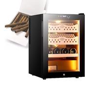 Electric Cigar Humidors,50L Cigar Humidor Cabinet,Electronic Cooler Humidor,With Cedar Wood Shelves Drawer,Intelligent Temperature Control Touch Display,Cigarcabinet B