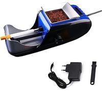 Electric Cigarette Rolling Machine for Filtered Cigarettes, Tobacco Rolling Machine with Automatic Injector, Mini Cigarette Roller Maker (Blue)