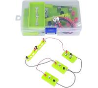 Electric Circuit Learning Kit For Kids, DIY STEM Science Project With Series & Parallel Circuits Experiments, Complete Electronics Set With Bulbs Wires Switch For Ages 5+ (Green)